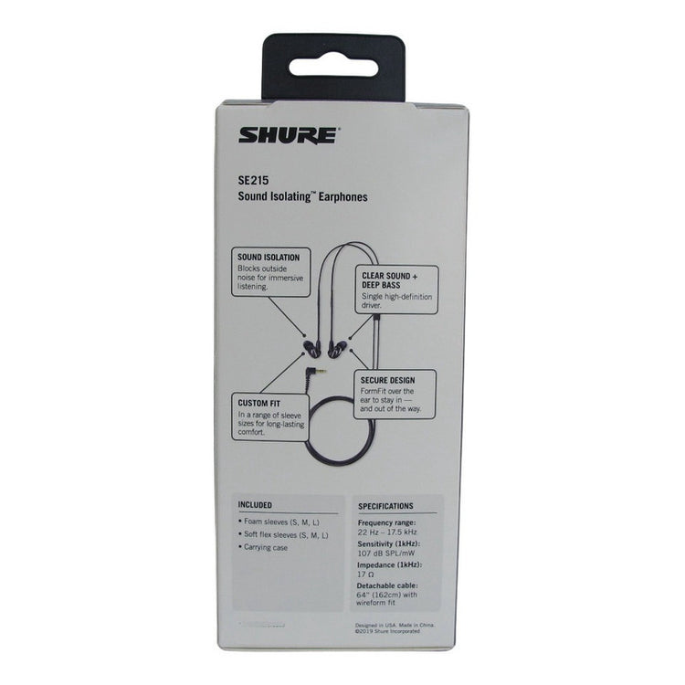 Auriculares Shure (in-ears) P/sist Psm Mod. Se215-k