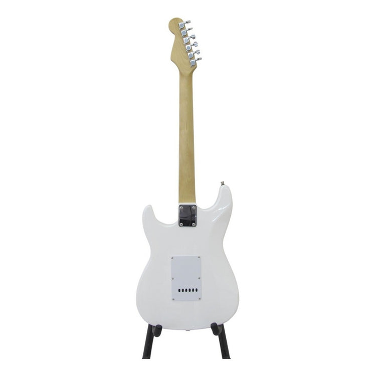 Guitarra Logan Electrica Tipo Stratocaster Blanca Diestro Palisandro