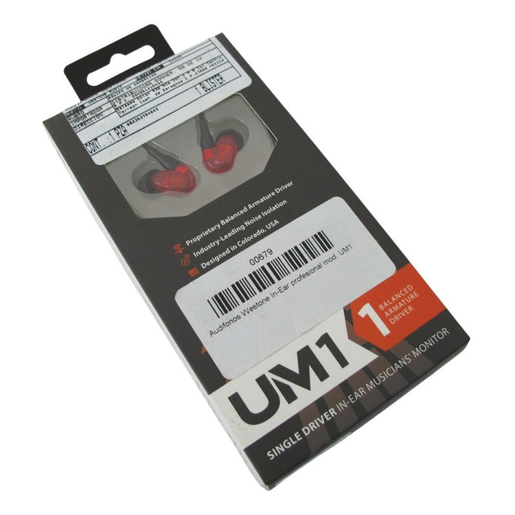 Audifonos Westone In-ear Profesional Mod. Um1 Rojo