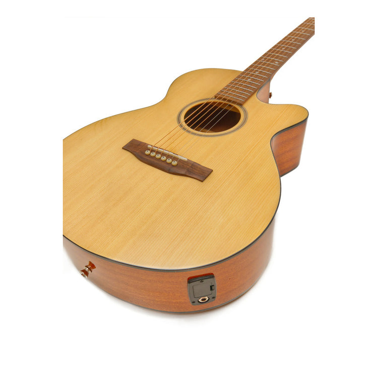Ga-40-spruce-q Gloss Guitarra Bamboo Acustica Brillante Eq Natural Diestro Nogal