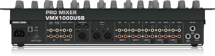 Mezcladora DJ Behringer 7 ch. USB beat asist. VMX-1000USB