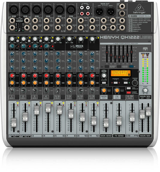 Mezcladora Behringer Xenix 12 canales USB-FX QX1222-USB