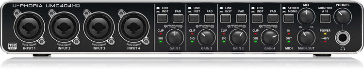 Interfase Behringer U-PHORIA 4 in 4 out UMC-404HD