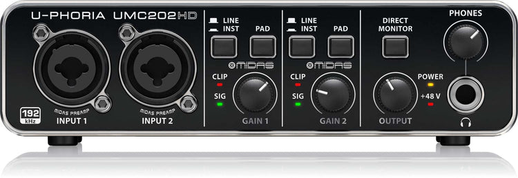 Interfase Behringer U-PHORIA 2 in 2 out UMC-202HD