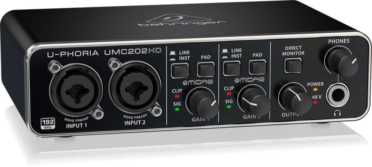 Interfase Behringer U-PHORIA 2 in 2 out UMC-202HD