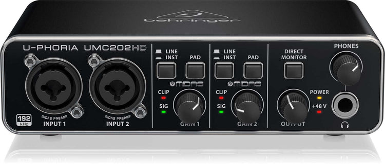 Interfase Behringer U-PHORIA 2 in 2 out UMC-202HD