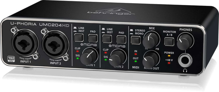 Interfase Behringer U-PHORIA 2 in 4 out UMC-204HD