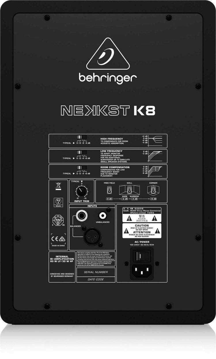 Bafle monitor Behringer activo 8 pulg. estudio K8 NEKKST