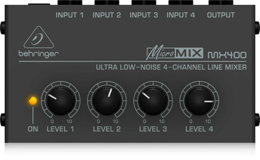 Mezcladora Behringer mini 4 ch. línea MX-400