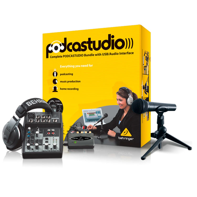 Paquete Home Studio Behringer PODCASTUDIO USB