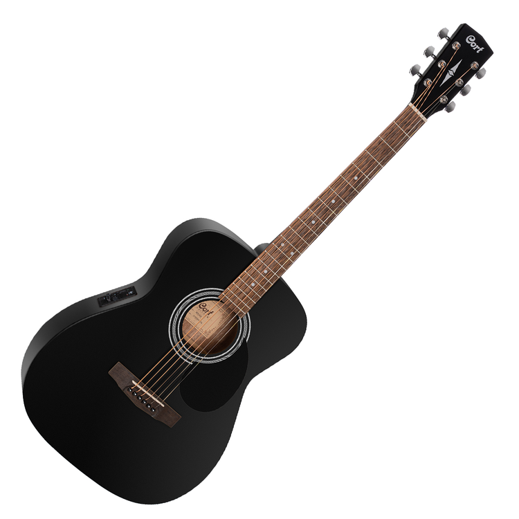 Guitarra electroacústica Cort AF black AF510E-BKS