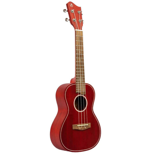 Ukelele concierto Bamboo Mahogany U-23-FUEGO rojo