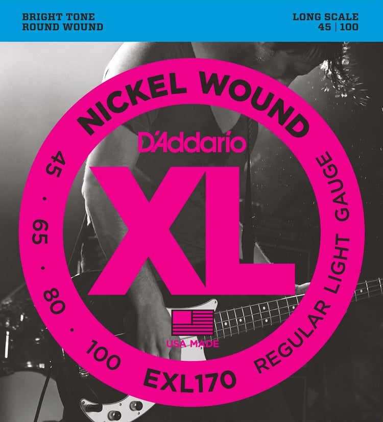 Encordadura bajo eléctrico D´Addario nickel EXL-170