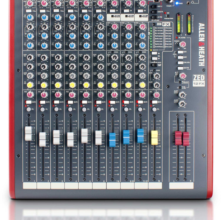 Mezcladora Allen&Heath 12 canales USB-FX ZED-12FX