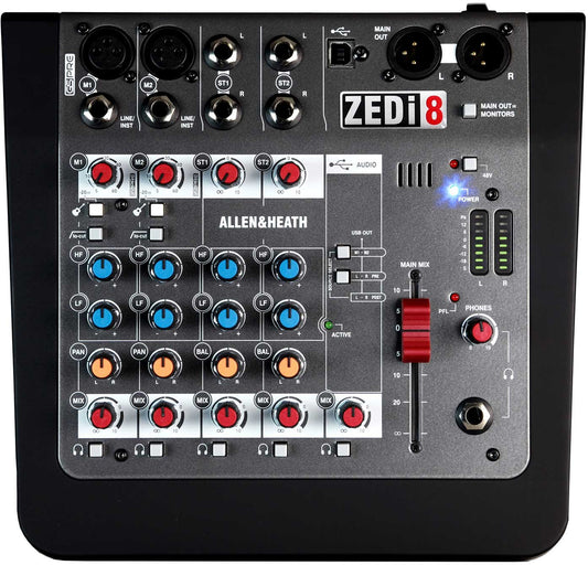 Mezcladora Allen&Heath 8 canales USB ZEDI-8