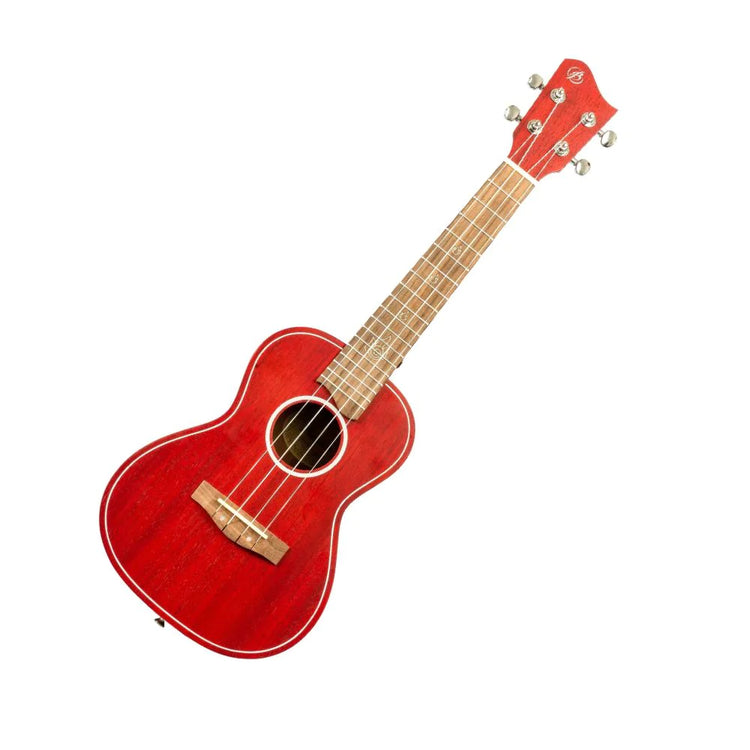 Ukelele concierto Bamboo Mahogany U-23-FUEGO rojo