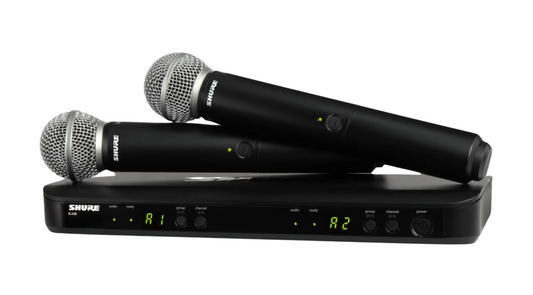 Micrófono inalámbrico Shure mano doble con SM58 BLX288/SM58
