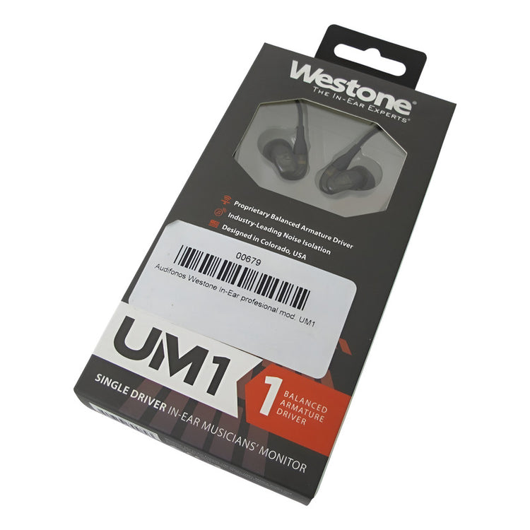 Audifonos Westone In-ear Profesional Mod. Um1 Negro