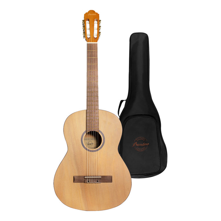 Guitarra Clásica Bamboo Color Natural C/funda Mod. Gc-39