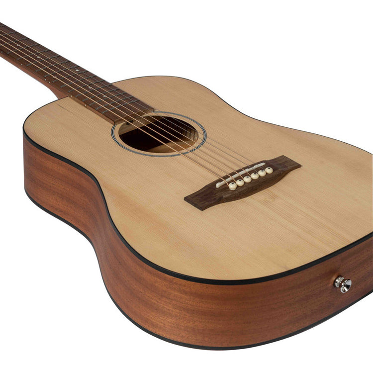 Ga-baby-spruce Guitarra Bamboo Travel (daddario) 34 PuLG Natural Diestro Nogal