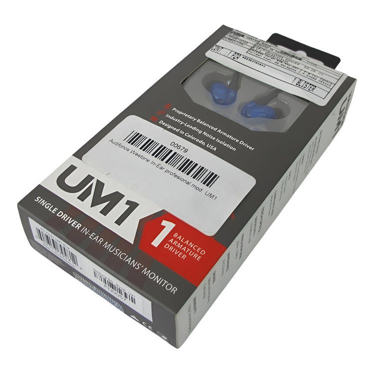 Audifonos Westone In-ear Profesional Mod. Um1 Azul