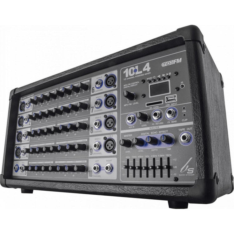 Consola Amplificada Back Stage Mezcladora 10 Canales 10l4usb