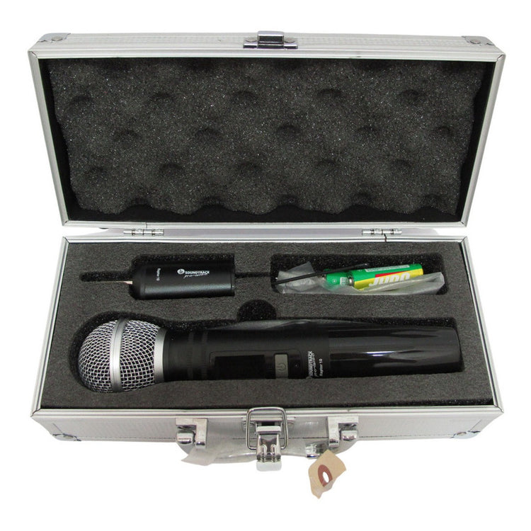 Microfono Soundtrack Inal Mano Uhf C/estuche Mod. Raptor-10 Negro