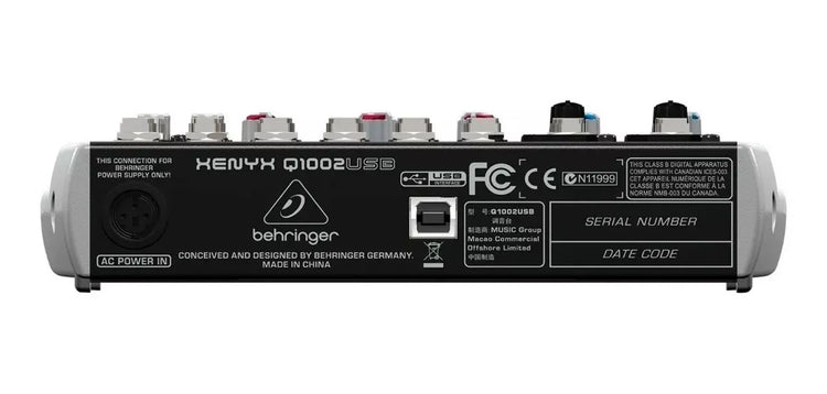 Mezcladora Behringer Xenix 10 ch. USB con compresor Q1002-USB