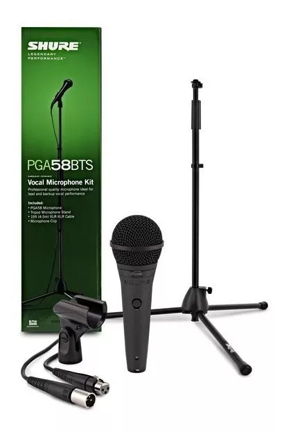 Micrófono Shure cable-pedestal voces PGA58-BTS