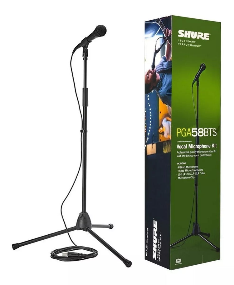 Micrófono Shure cable-pedestal voces PGA58-BTS