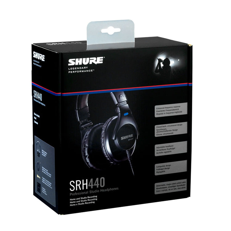 Audífonos Shure monitoreo profesional estudio SRH440