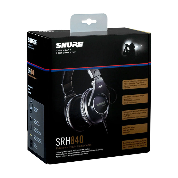 Audífonos Shure monitoreo profesional estudio SRH840