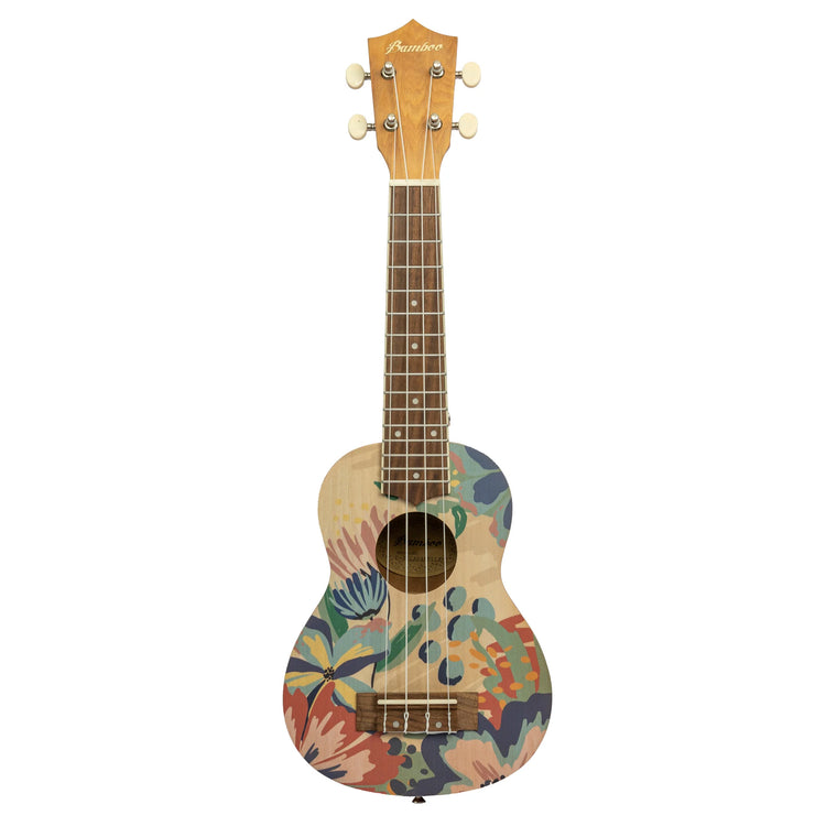 Ukelele soprano Bamboo U-21-CARAMELLE con diseño