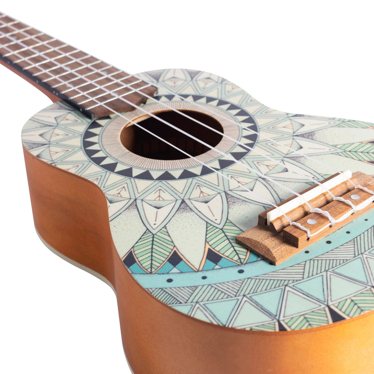 Ukelele soprano Bamboo U-21-JADE con diseño