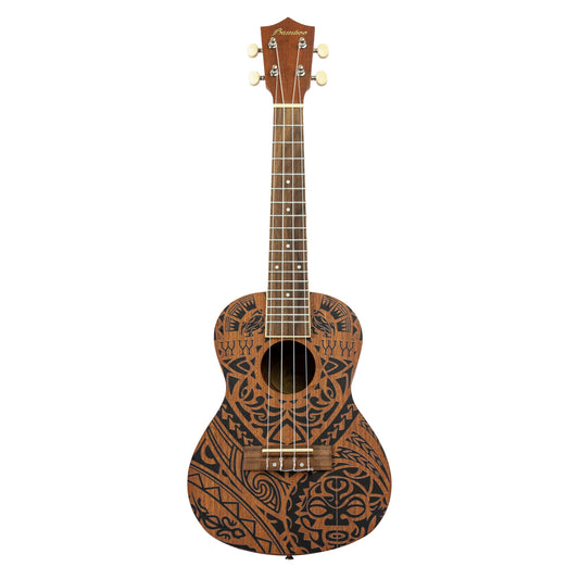 Ukelele concierto Bamboo U-23-TRIBAL con diseño