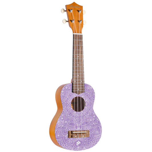 Ukelele soprano Bamboo U-21-CROWN con diseño