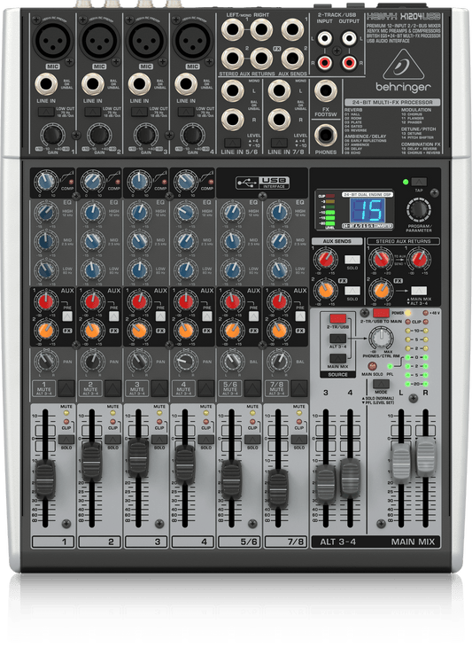 Mezcladora Behringer Xenix 8 ch. USB-FX con compresor X1204-USB