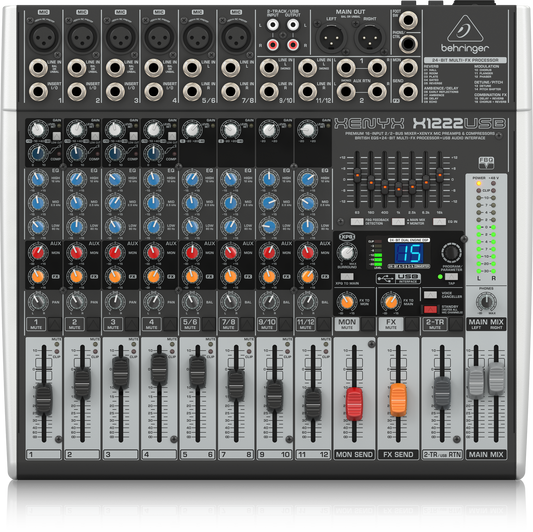 Mezcladora Behringer Xenix 12 ch. USB-FX con compresor X1222-USB