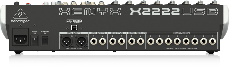 Mezcladora Behringer Xenix 16 ch. USB-FX con compresor X2222-USB