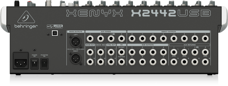 Mezcladora Behringer Xenix 24 ch. USB-FX con compresor X2442-USB