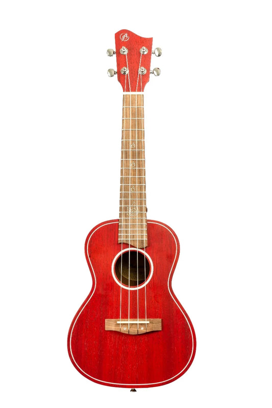 Ukelele concierto Bamboo Mahogany U-23-FUEGO rojo