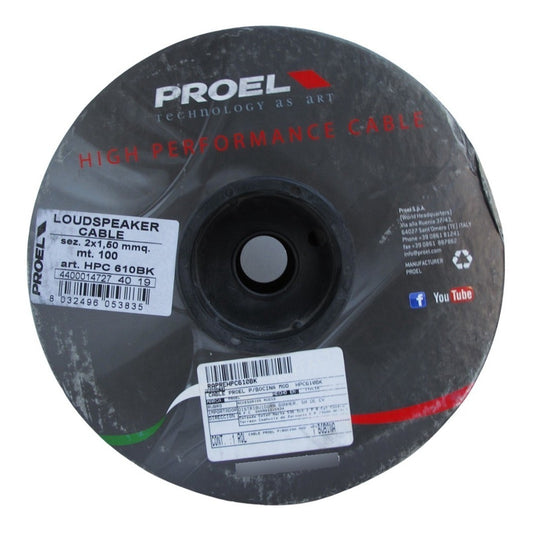 Cable bocina Proel Super Flex UR 2x16 HPC610BK