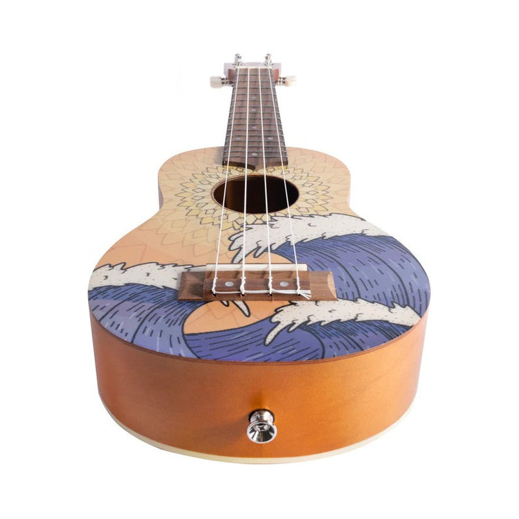 Ukelele soprano Bamboo U-21-WAVE con diseño