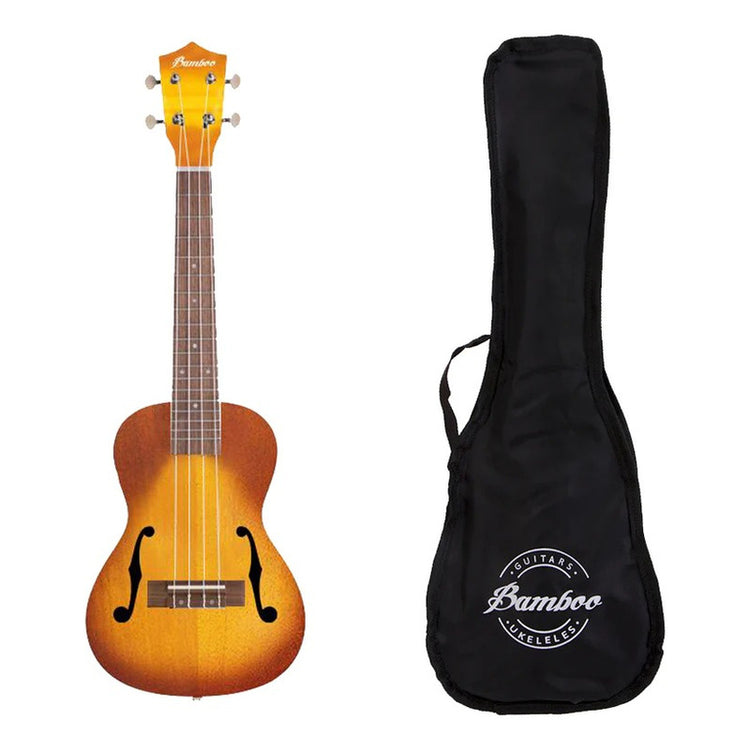 Ukelele concierto Bamboo violín EQ U-23-VIO-Q-SB sunburst