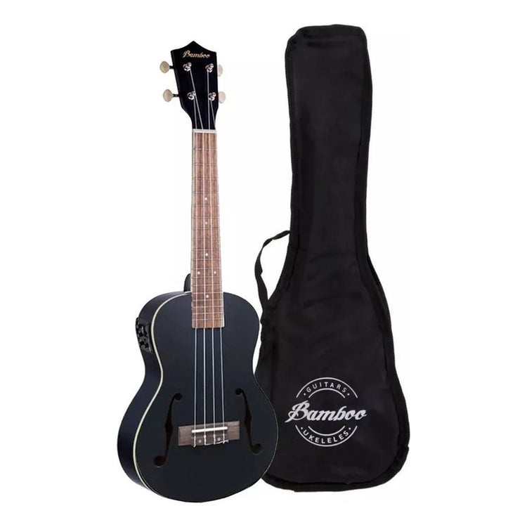 Ukelele concierto Bamboo violín EQ Aquila U-23-VIO-Q-BK negro