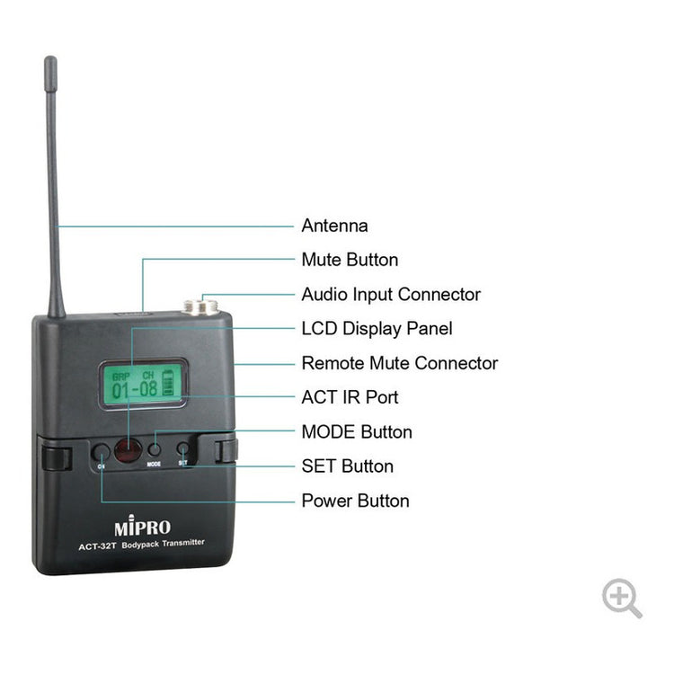 Mipro, Act-32t, Uhf Body Pack