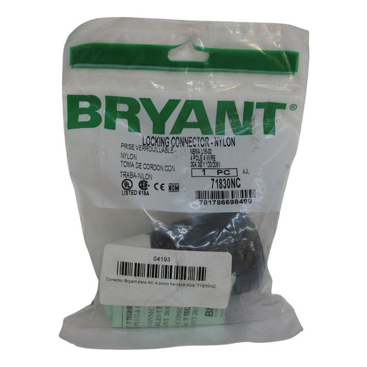 Conector Bryant Para Ac 4 Polos Hembra Mod. 71830nc