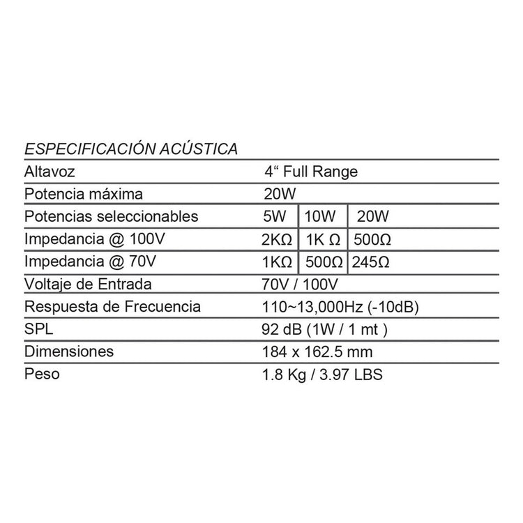 Bocina esfera de montaje QMC L4-BALL