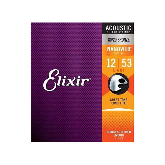 Encordadura guitarra acústica Elixir (.012-.053) light 11052