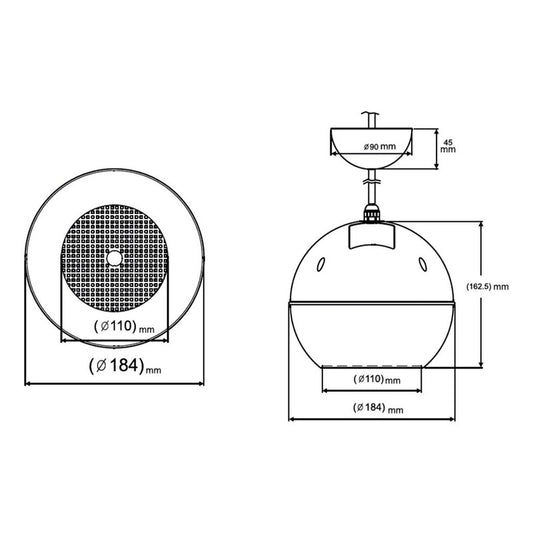 Bocina esfera de montaje QMC L4-BALL